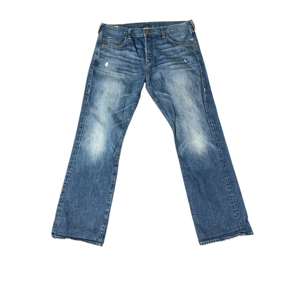 True Religion Men's‎ Jean Size 38x33 RN #112790 - Made in USA. Straight Fit Boot